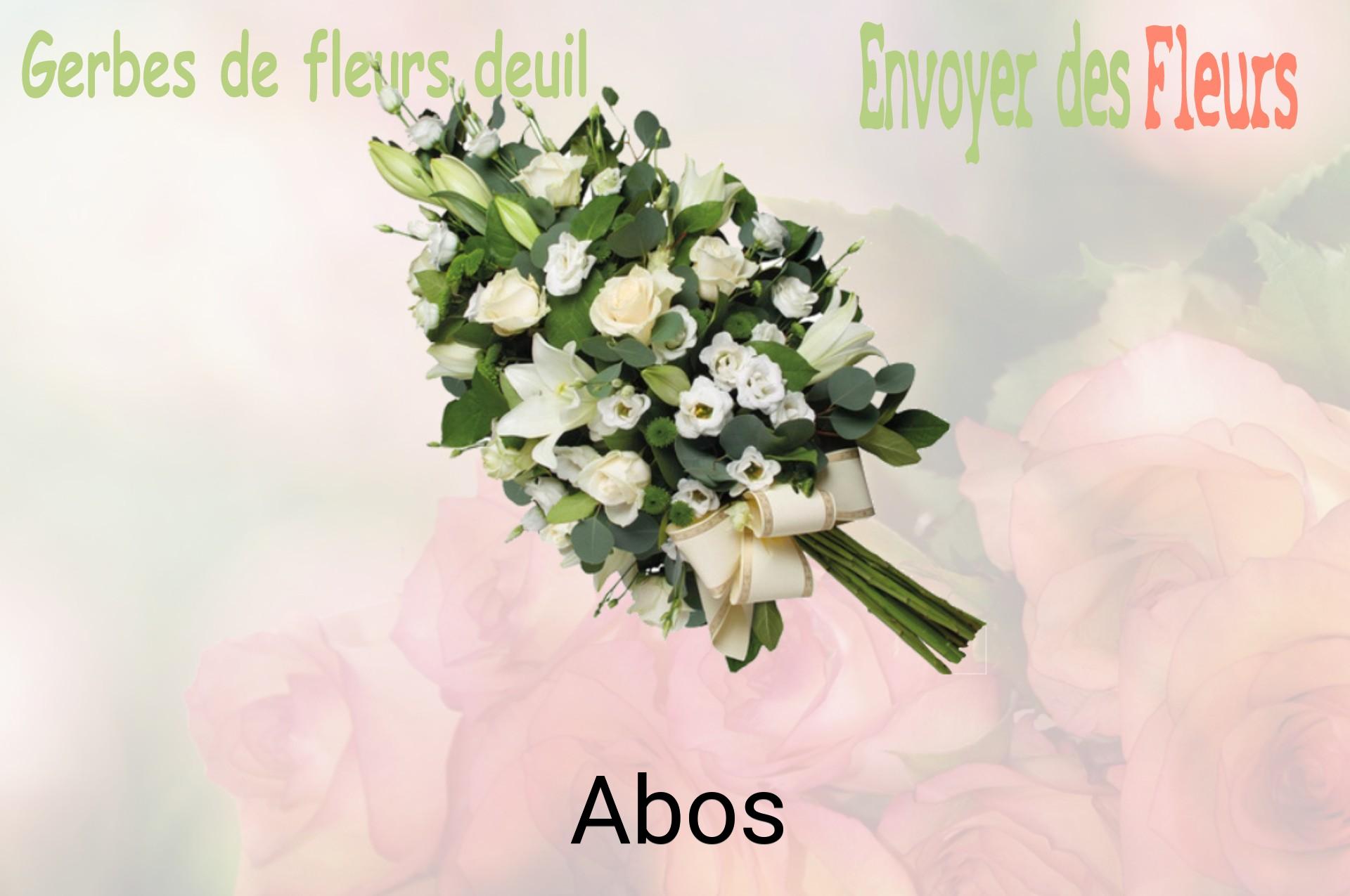 Gerbe de fleurs de deuil livrée à Abos